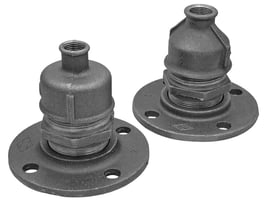 Lampensockel / -baldachin in Größe XL für Rohrlampen