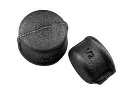 Kappe rund Nr. 301, schwarzer Temperguss