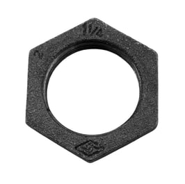 Überwurfmutter für Lampenfassung E27, Temperguss schwarz