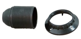 Fassungen für Temperguss Fittings, schwarz, E27 / E14