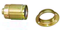 Metall-Fassung für Temperguss Fittings, vermessingt, E27
