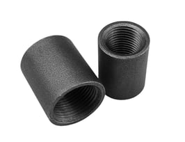 Stahlmuffe kurz, I/I, sandgestrahlte Oberfläche