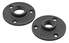 3-Loch-Wandflansch Nr. 327, kompakt, rund