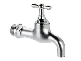 Wasserhahn matt verchromt