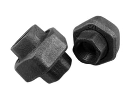 Temperguss Verschraubung Nr. 330, I/I, schwarzer Temperguss