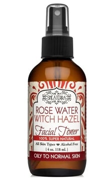 Rose Water Witch Hazel Facial Toner (alcohol-free) (4oz / 118ml)