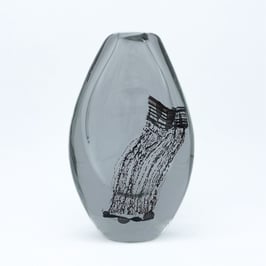 Große, schwere Vase mit Metalleinschlüssen von Udo Edelmann