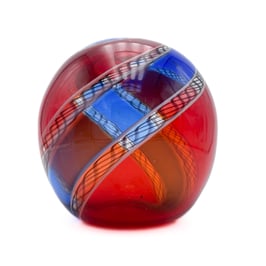 blau-rote Ballonvase von Hubert Hödl