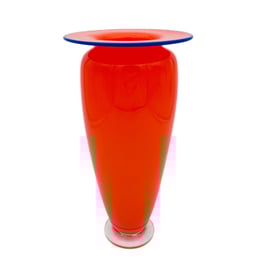 Orange Kragenvase von Michel Bouchard