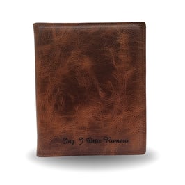 Porta recetario médico vertical de piel genuina