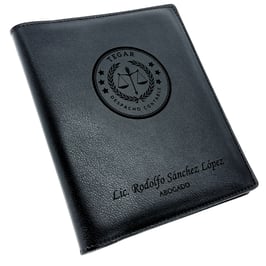 Porta recetario vertical de piel sintética Cordovan