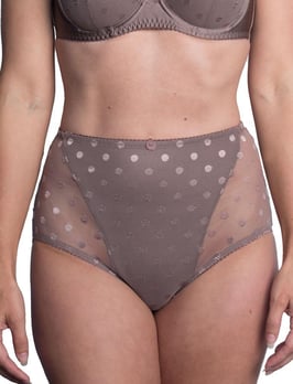 High rise Brief Polka-Dot in Taupe