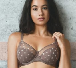 Carmen Polka-Dot in Taupe