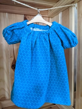 Blauw peasant dress