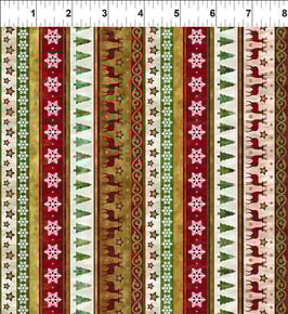 Winter Solstice II, Stipe - Multi, In The Beginning Fabrics 07119850925