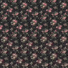 Kleine Rosen-Bouquets schwarz, Quilt Gate 03309550716