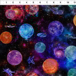 Sci-Fi, Planets Multi, In The Beginning Fabrics 09029850822