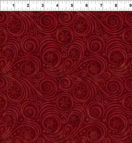 Winter Solstice II, Snow Swirl - Red, In The Beginning Fabrics 07089850925