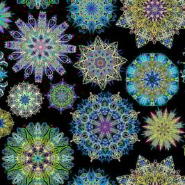 Heartscapes, Blue/Multi Medley, Paula Nadelstern, Benartex 03064750722