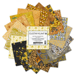 5in Squares Gustav Klimt Neutral, Robert Kaufman