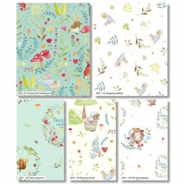 Fat Quarter - Paket, Peter Rabbit - Once Upon A Time, Beatrix Potter Collection, Make + Believe Fabrics