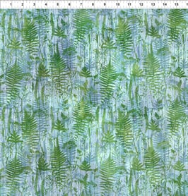 Haven, Ferns - Blue,  In The Beginning Fabrics 02273950424