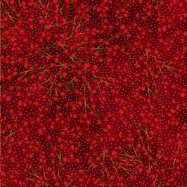 Rote Beeren mit Gold, Holiday Blenders, Hoffman Fabrics 09235050722