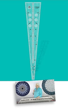 Creative Grids Non-Slip10° Wedge Ruler By Cheryl Phillips