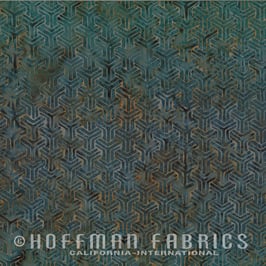 Braun-graue Muster auf grauem Grund, Batik, Hoffman Fabrics, 09629850816