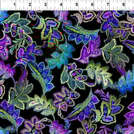 3JYO3, Leaves Purple, Resplendent, In The Beginning Fabrics 12458950821