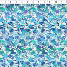 Wildflowers Blue, Halcyon, In The Beginning Fabrics 04218950822