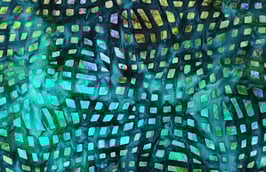 Grüne und gelbe Vierecke auf Grün, Batik, Robert Kaufman, 09164250617