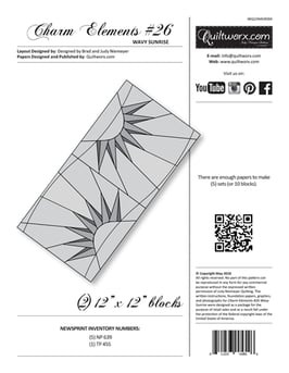 Charm Elements #26, Wavy Sunrise, Quiltworx, Judy Niemeyer
