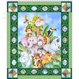 Panel Groß, Jungle Friends, Jason Yenter, In The Beginning Fabrics 02098950822