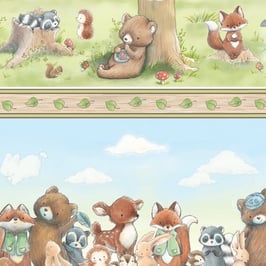 Forest Friends Stripe, Timeless Treasures 10111150518