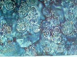 Türkise Muster auf dunkelblau, Batik, Hoffman Fabrics, 05335550212