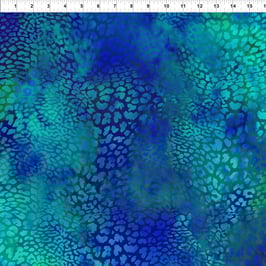 Tierfell, Blau-Grün, Safari by Jason Yenter for In The Beginning Fabrics 06507950819