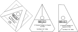 Triangle in a Square Ruler Set(3P), TIS OP 2 x 2 inch, Bloc_Loc