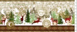 Winter Solstice II, Border - Multi, In The Beginning Fabrics 07059850925