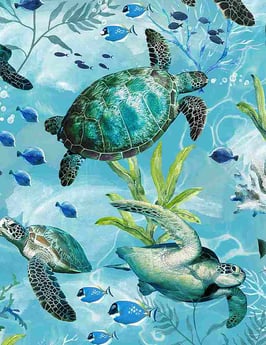 Sea Turtles Blue, Timeless Treasures, 03181750621
