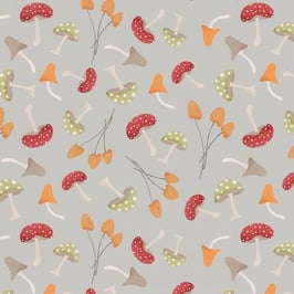 Forest Family, Grey Mushrooms, P&B Textiles 09200650922