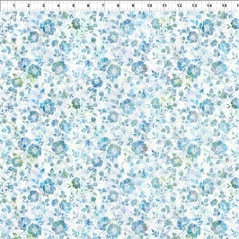 Ethereal, Floral Tonal - Blue, In The Beginning Fabrics 05176950924