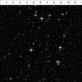 Sci-Fi, Stars Black, In The Beginning Fabrics 09039850822