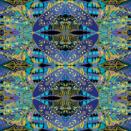 Wingspan Blue/Multi, Paula Nadelstern, Benartex 05024950925