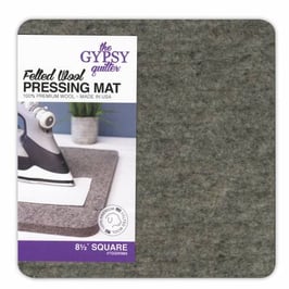 Felted Wool Pressing Mat, The Gypsy Quilter, 8 1/2in x 8 1/2in x 1/2in Thick