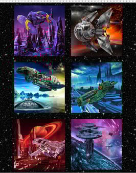 Sci-Fi, Panel, In The Beginning Fabrics 09089850822