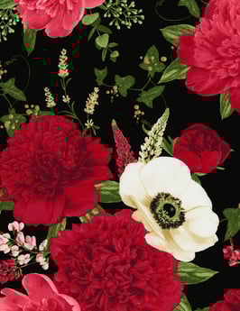 Peony and Anemone, Carina for Timeless Treasures by Chong-a Hwang, 11034250618
