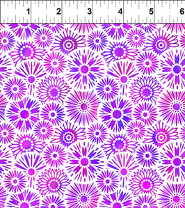 Blümchen, lila, Unusual Garden, In The Beginning Fabrics 12277950819