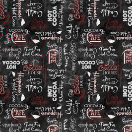 Time for Hot Cocoa, Schwarze Schrift, Wilmington Prints 09067750621