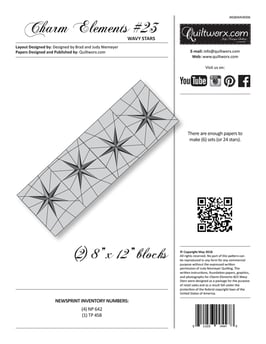 Charm Elements: Pack #23 Wavy Stars, Quiltworx, Judy Niemeyer